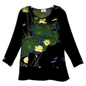 Blouse ~ Art to Wear ~ Vivid Water Lily Koi Fish print